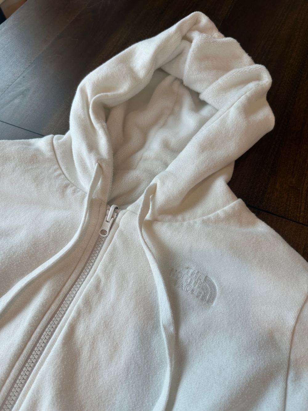 North Face Women’s Reversible Full-Zip Hoodie/Jacket Size Small White - Picture 8 of 9